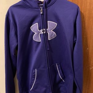 Purple Under Armour full zip hoody